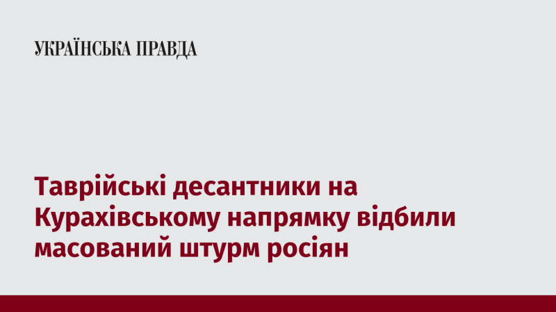 Таврійські десантники успішно зупинили потужний наступ російських сил на Курахівському напрямку.